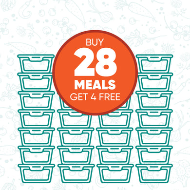 Buy 28 Meals, and Get 4 Free*