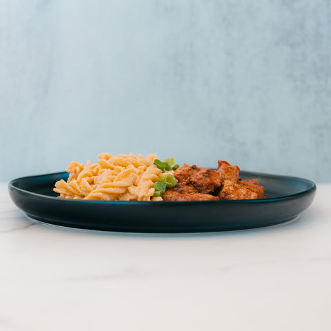 Macarrones con pollo a la barbacoa