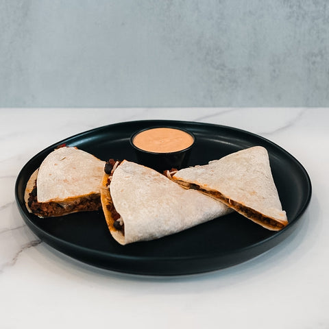 Quesadilla de chorizo ​​vegana