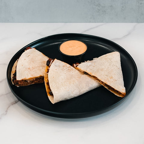 Quesadilla de chorizo ​​vegana