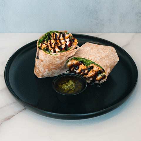 Wrap de pollo a la parrilla con pesto