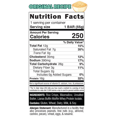 Buff Cereal Bar Original Recipe