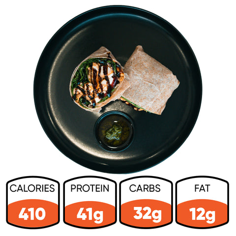 Wrap de pollo a la parrilla con pesto