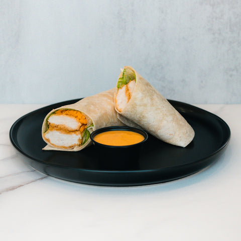 Wrap de pollo al horno crujiente