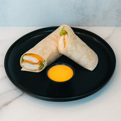 Wrap de pollo al horno crujiente