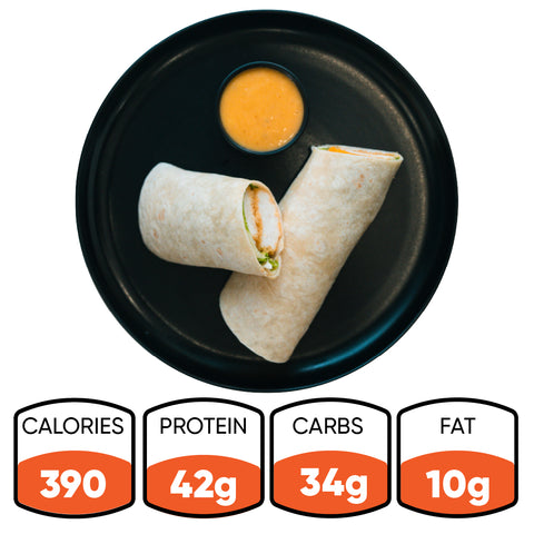 Wrap de pollo al horno crujiente