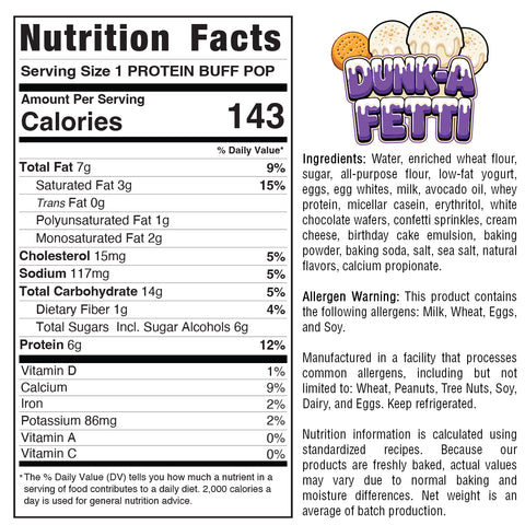 Protein Buff Pops - Dunk a Fetti