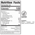 Nutrition Facts label for a 4 oz serving of Hawaiian Pineapple Shrimp 1lb with 122 calories. This gluten-free dish contains shellfish, is high in sodium and cholesterol, and features shrimp, pineapple, red pepper, Thai chili, and scallions.