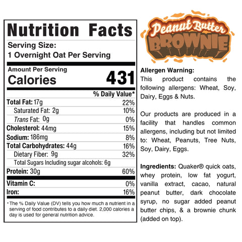 Overnight Oats (Flavors Vary)